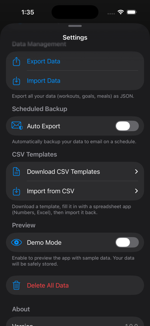 Data export